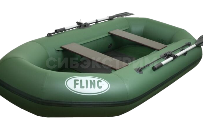 Лодка надувная FLINK F260L (цвет оливковый)