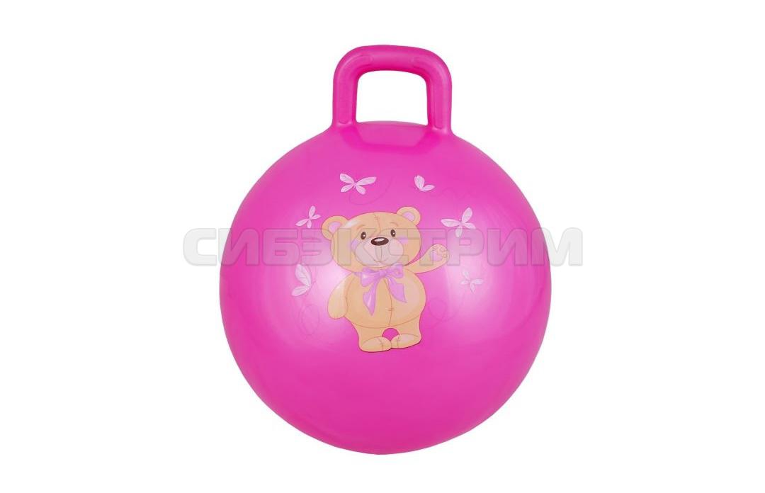 Мяч гимнастический Альфа Каприз BF-CHB01 d55 см с ручкой, розовый