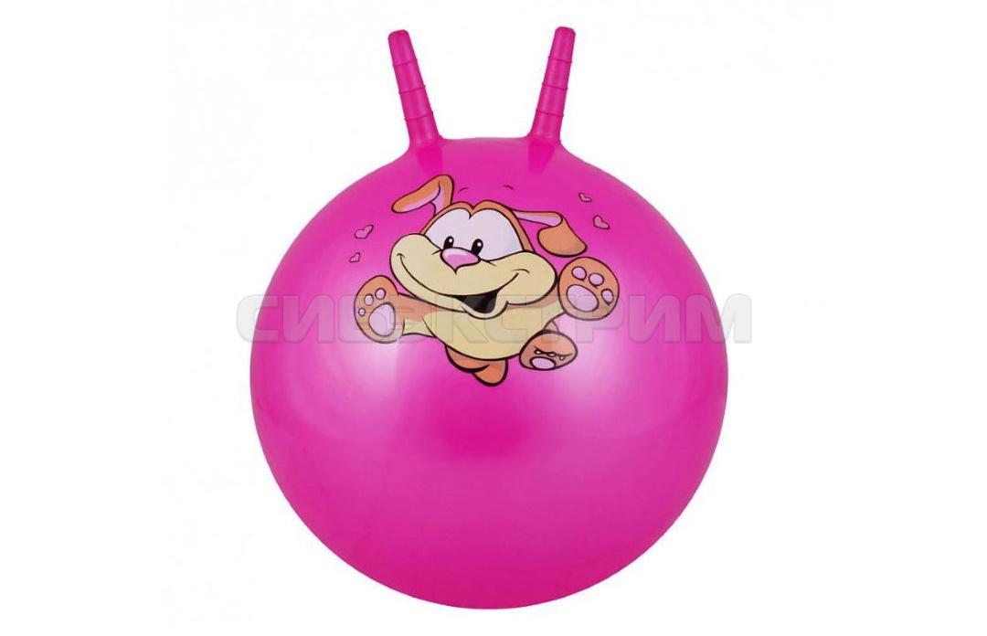 Мяч гимнастический Альфа Каприз BF-CHB02 d55 см с двумя ручками, розовый