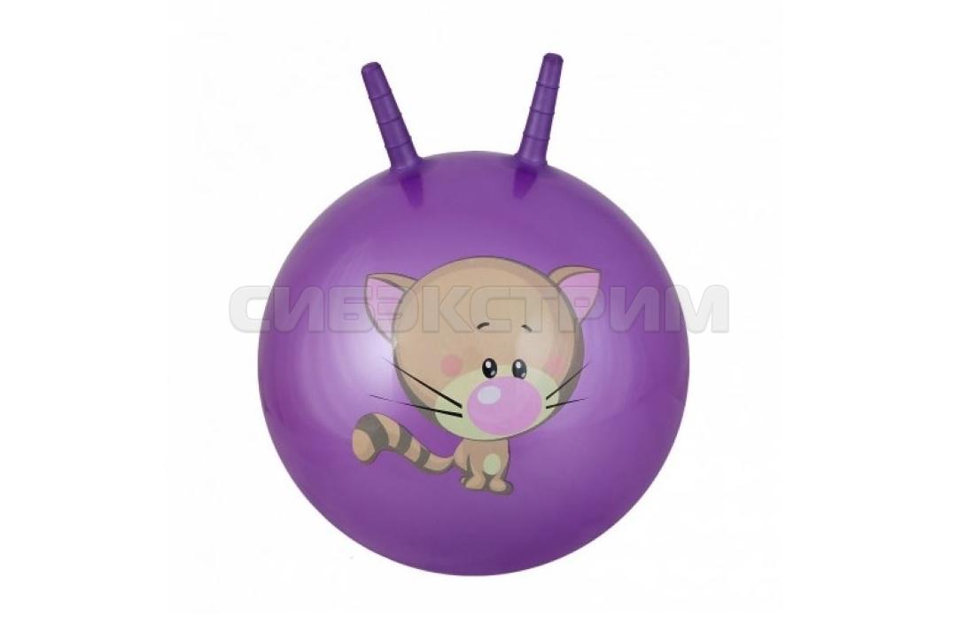 Мяч гимнастический Альфа Каприз BF-CHB02 d55 см с двумя ручками, фиолетовый