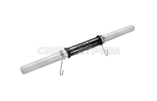 Гриф гантельный Титан d 25 мм с обрезиненной ручкой, 40 см, замок-пружина