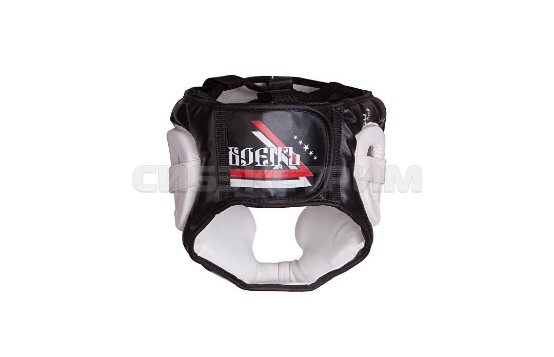 Шлем боксерский Альфа Каприз BHG-23 чёрно-белый