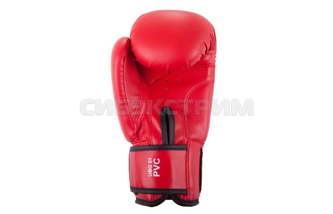 Боксерские перчатки UBG-01 PVC иск.кожа Red