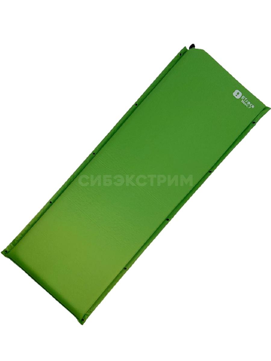 Коврик самонадувающийся BTrace Basic 7, 190 х 65 х 7см Зеленый