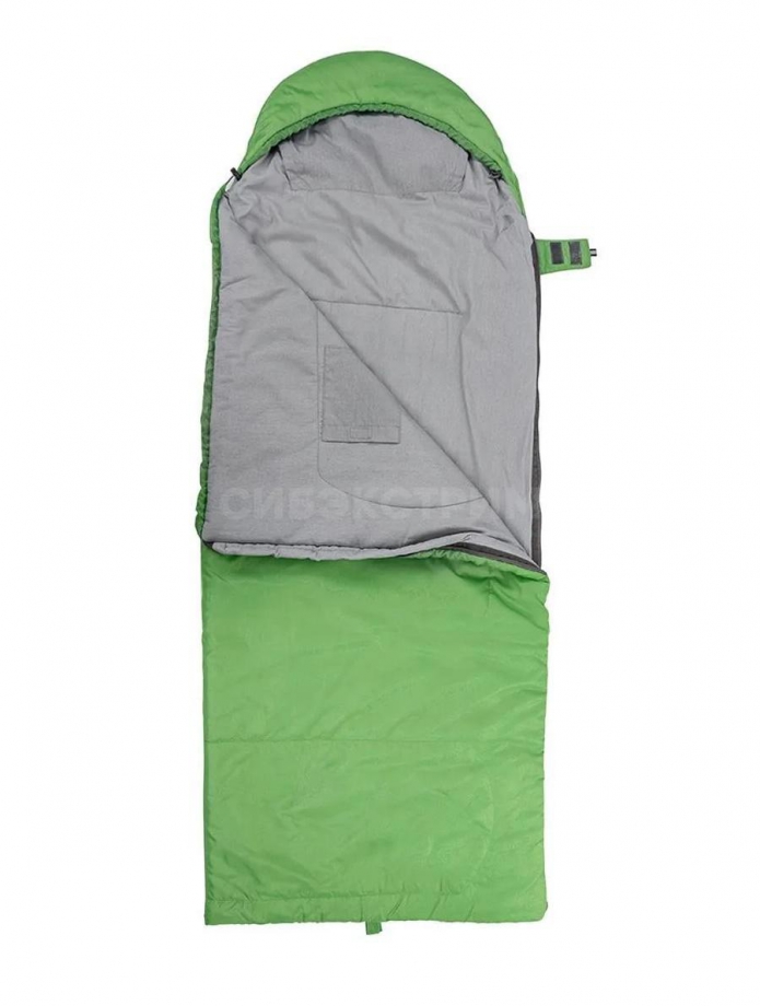 Спальный мешок TORO Wide 400L (220 x 90см, левая молния, салатовый)