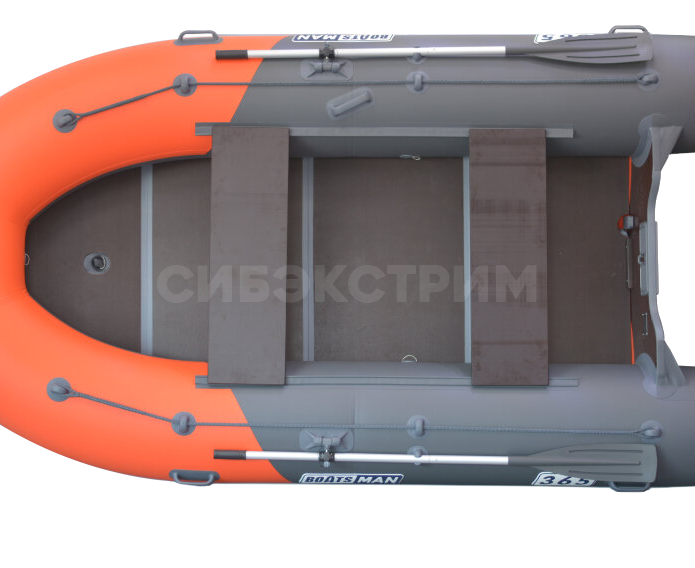 Лодка надувная Boatsman BT345SK  (цвет графитово-оранжевый)