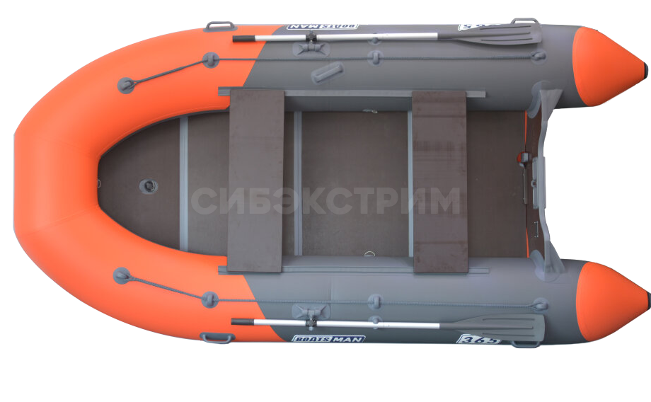 Лодка надувная Boatsman BT345SK  (цвет графитово-оранжевый)