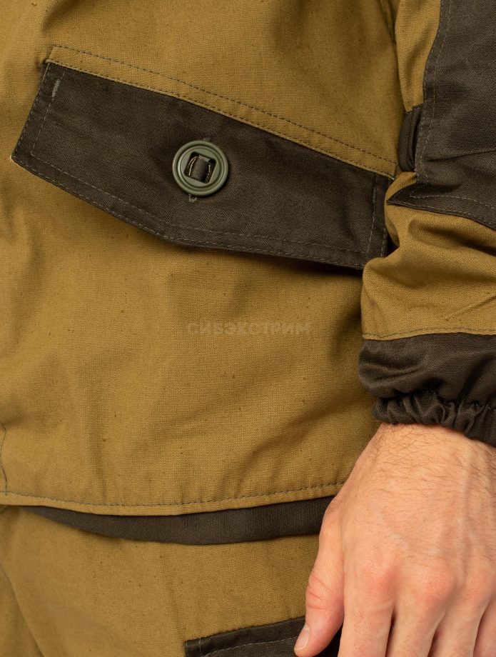 Костюм демисезон Горка-3, цвет хаки ткань Палатка/Грета (флис) Huntsman