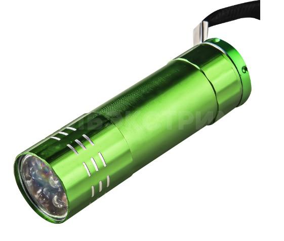 Малогабаритный светодиодный фонарик (зеленый) 