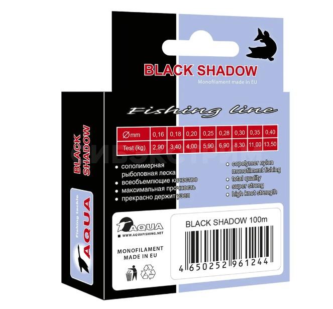 Леска зимняя AQUA Black Shadow 100м (6/уп)