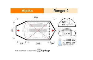 Палатка Alpika Ranger 2
